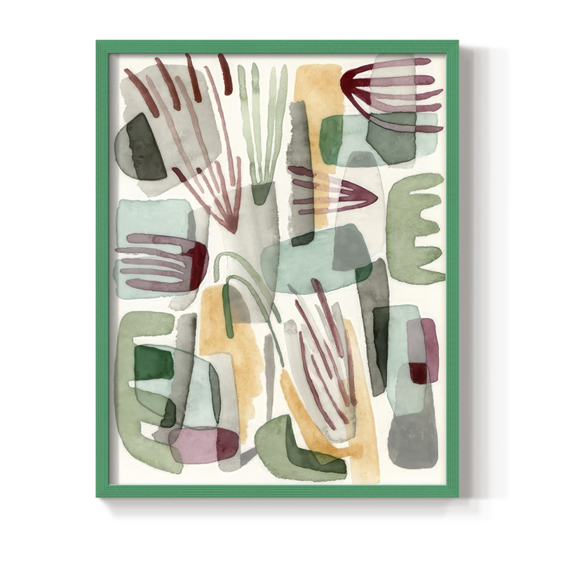 Sea Abstract I, reproduction encadrée - bois massif, H 30 po x l 24 po, Vert