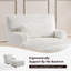 Chaise longue moderne avec repose-pieds mobile et coussin (ensemble de 2)-115747914
