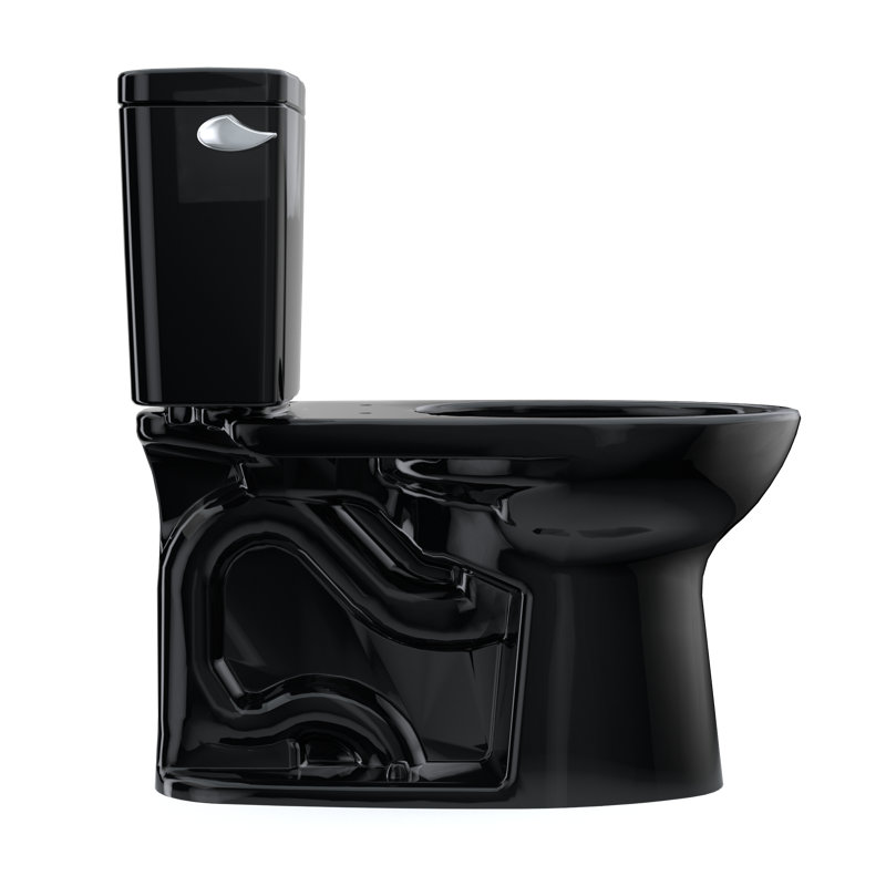 TOTO® Drake® Two-Piece Elongated 1.28 GPF Universal Height TORNADO FLUSH® Toilet, Ebony