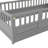 Twin Size Montessori Floor Bed With High Security Barrier & Door, Gray-97791977-97791976