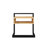 Merab Arland C-Shaped Nightstand & Side Table – Two-Tone with Open Storage
