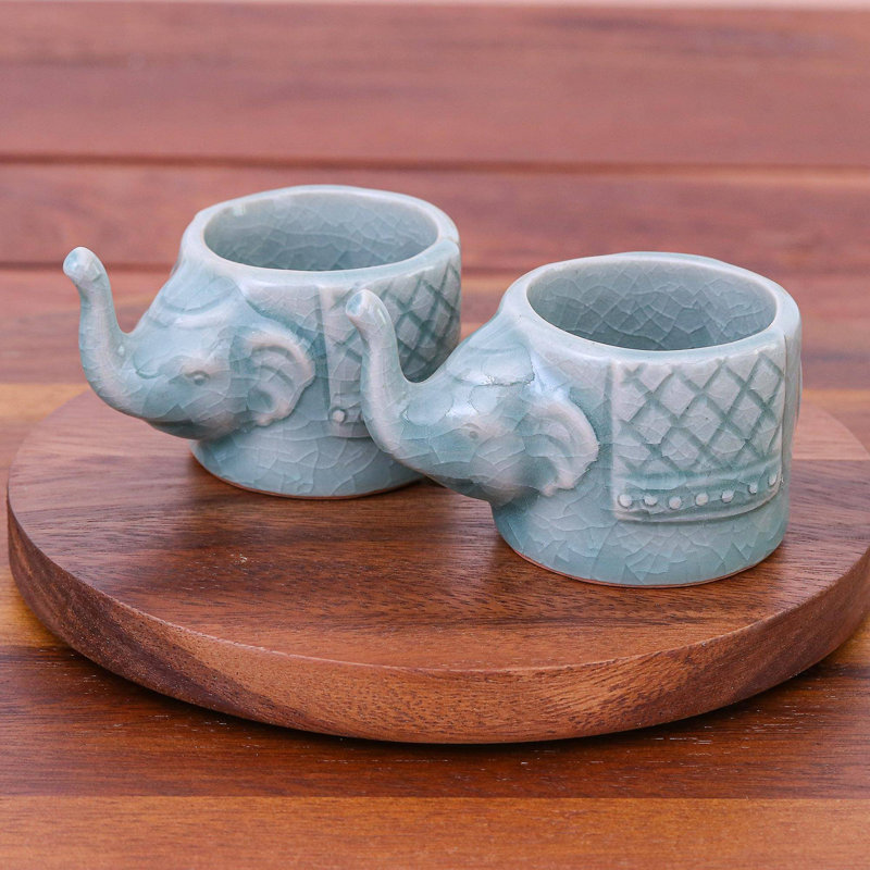 Ceramic Teacup, Blue