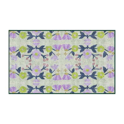 Fitima Washable Floral Indoor Rug