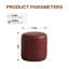 30cm Small Round Faux Leather Upholstered Ottoman-1061551658