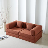 Folding Two-person Sofa Bed, Oversized Sofa, Minimalist Combination, High-resilience Sponge Sofa, Portable Foldable Sofa, Suitable For Use In Many Occasions ?caramel Colour; 2-person Sofa??78.7"* 39.37"* 27.59"?