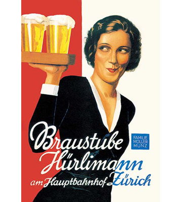 Braustube hurlimann hauptbahnhof par hugo laubi rétro
