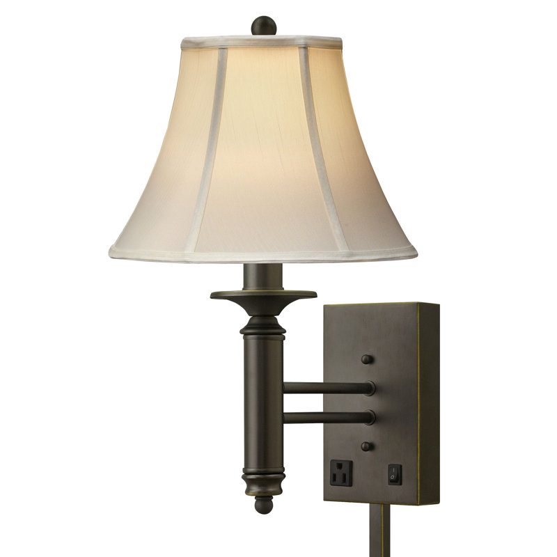 Traditional Madison Bronze Plug-in Armed Sconce