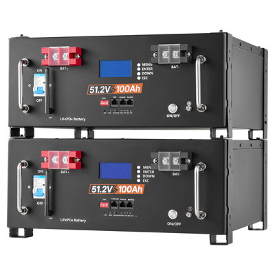 48V 100Ah LiFePO4 Lithium Battery with Integrated 100A BMS, 51.2V Server Rack Design, Bluetooth Monitoring & Display, 5120Wh Capacity, 6000 Charge Cycles, Ideal for Solar Energy Storage and Home Backup