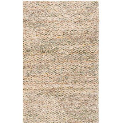 Bohemian Hand Woven Jute/Wool Rug in Brown