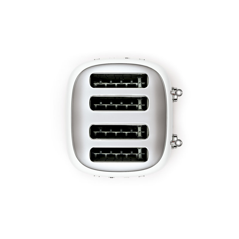 Smeg TSF03 50s Style Retro Four Slice Toaster, White