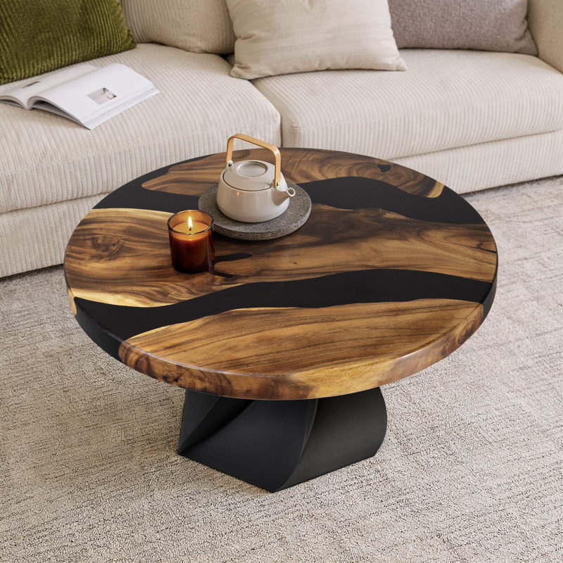 Table basse Papao, L 35 po x l 35 po x H 18 po, Rond