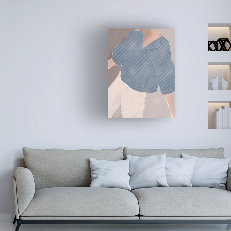 Art sur toile rayé boliné, H 18 po x l 24 po