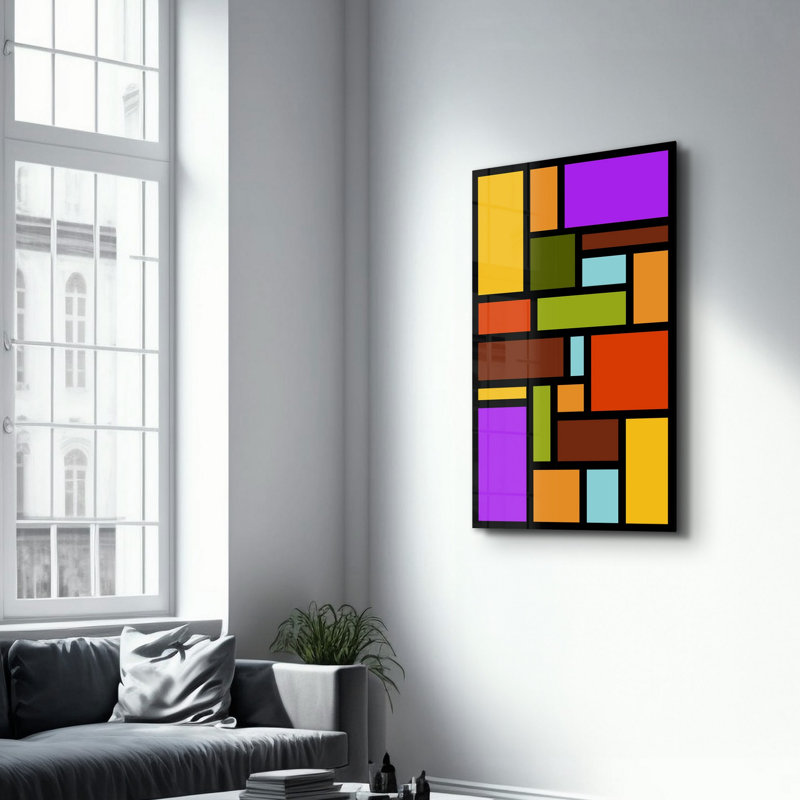Élégante peinture murale en verre trempé de 13,8 po x 21,7 po | 100% verre trempé, épaisseur: 0,16 pouce | Imprimé UV pour des couleurs éclatantes | Parfait pour la décoration intérieure, le salon et les espaces de bureau