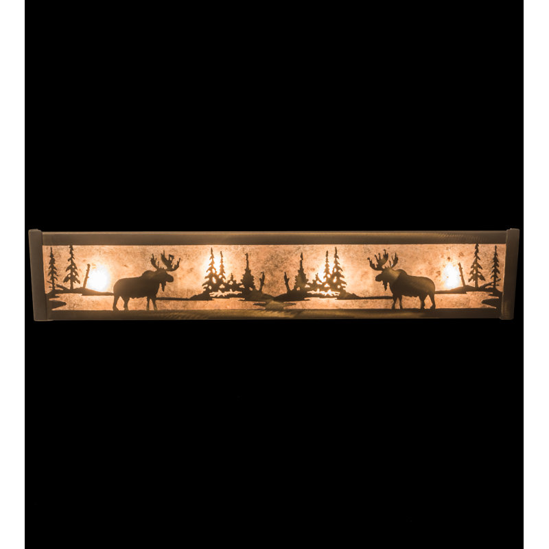 Rustic Lodge 4 - Light Bath Bar, Antique Copper