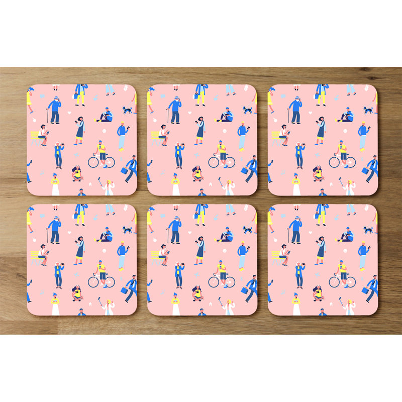Square 6 Piece Coaster Set
