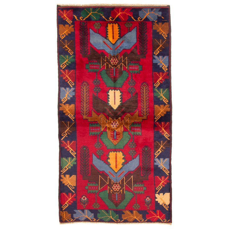 Rizbaft Red Rug 3'5" x 6'7"