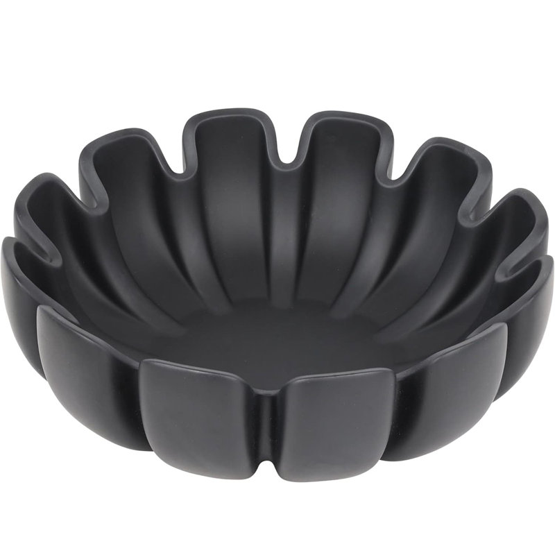 Ceramic Decorative Bowl, Black