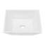 Lavabo de salle de bain vasque carré en céramique blanche 16 x 16 pouces