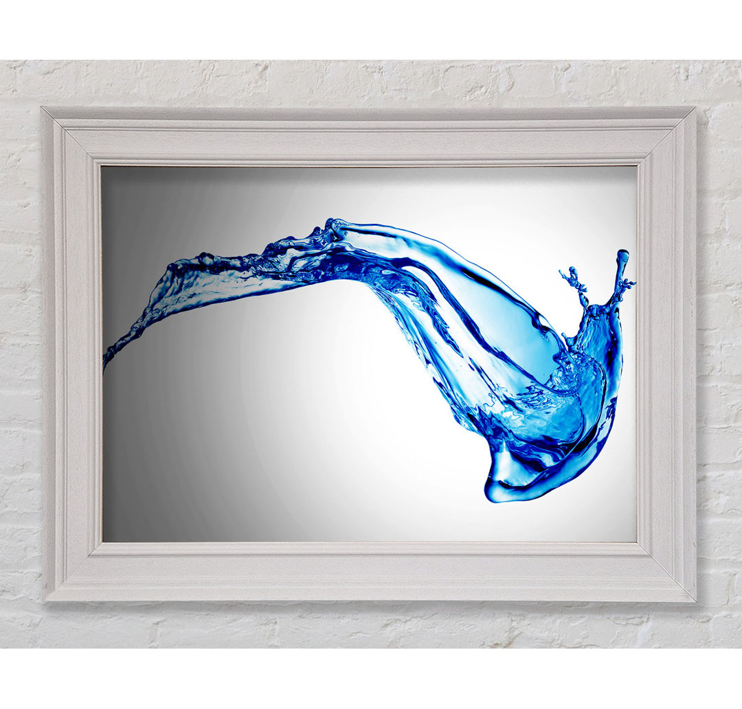 Gerahmtes Leinwandbild Blue Splash Motion