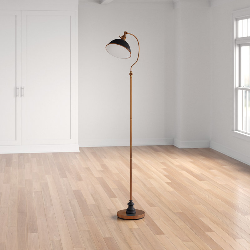 Lampe sur pied arquée 65 po Connah, Laiton antique