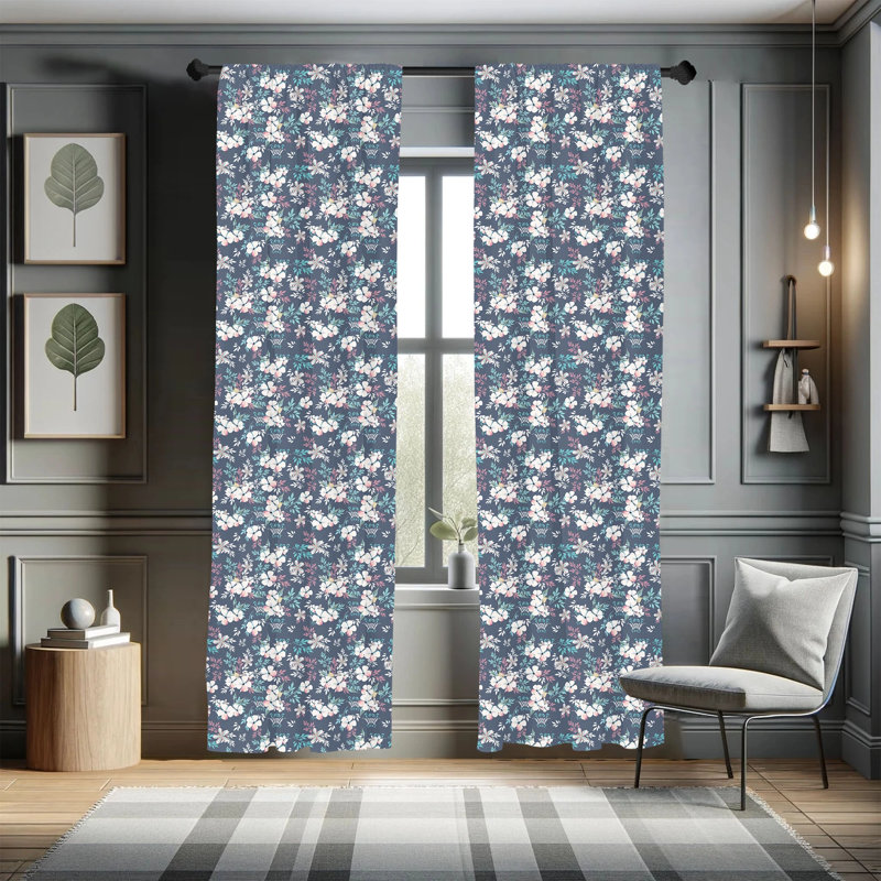 Paire de rideaux semi-transparents avec passe-tringle, 28 po x 84 po