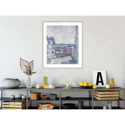 Vue de la fenêtre de l'artiste, rue Lapic par Vincent van Gogh, impression giclée encadrée