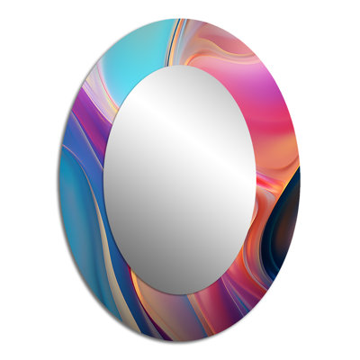Miroir mural transitionnel rose et bleu