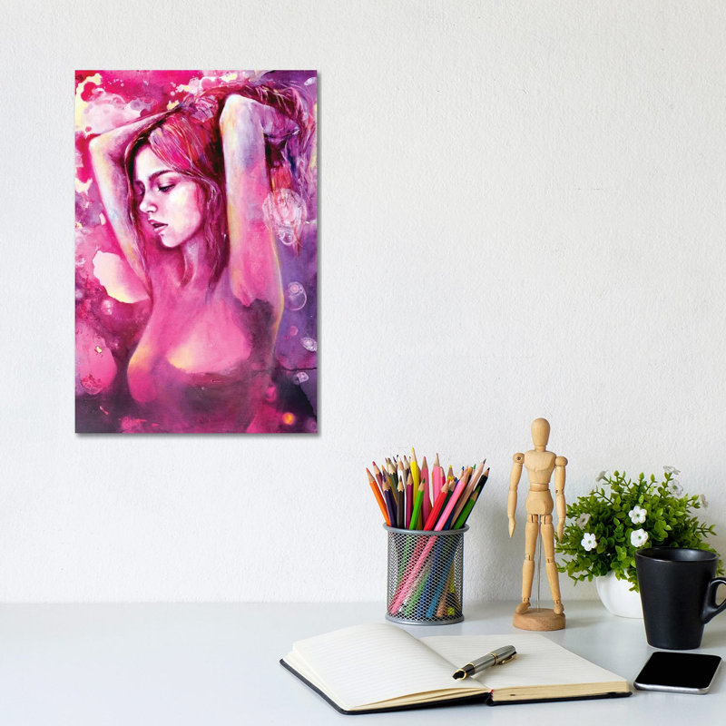 4 O'clock Flowers by Eury Kim - Wrapped Canvas Painting, 20.32 cm H x 30.48 cm W