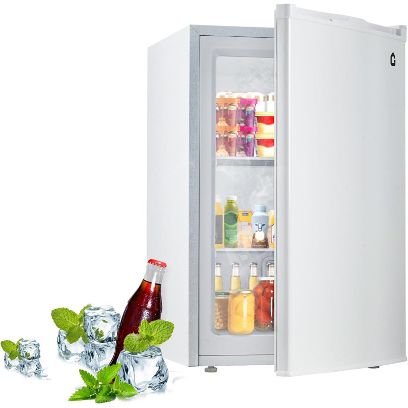 Congélateur vertical de 3,0 pieds cubes avec porte réversible - congélateur compact à une porte pour appartements / dortoirs / bureau / garage, conception ultra-silencieuse et peu encombrante