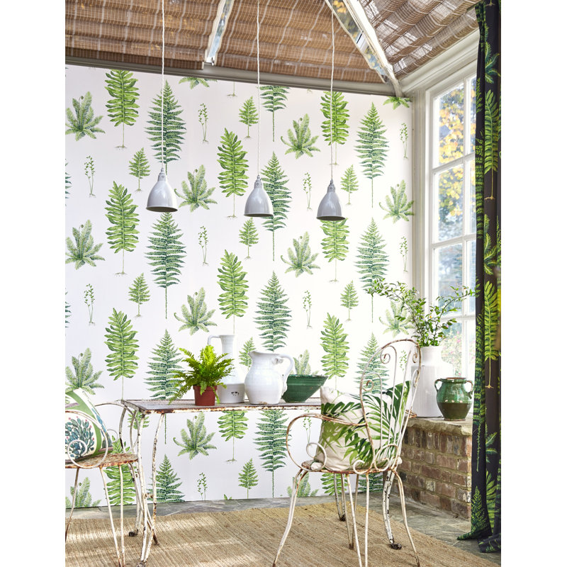 Fernery Wallpaper, China Blue