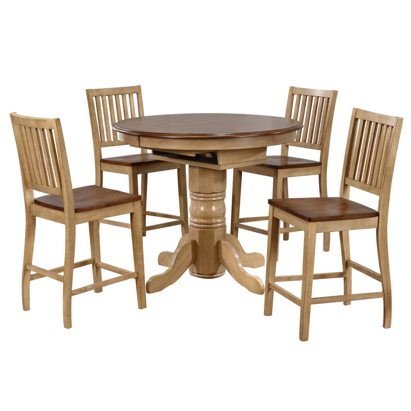 Huerfano Valley Solid Wood Solid Wood Top Pedestal Dining Set