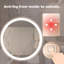 Miroir de salle de bain pour salle de bain avec lumière intense, intensité variable, contrôle de l'interrupteur mural, antibuée, IRC 95 réglable 3000K-4500K-6000K, économie d'énergie IP54-1279876986