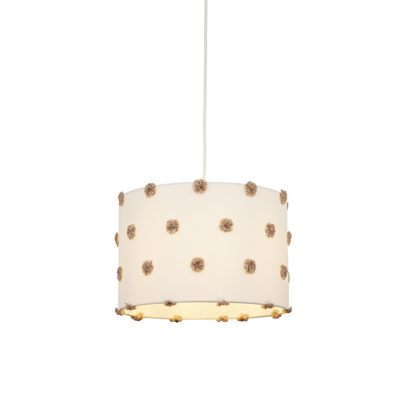 25 cm H Drum Lamp Shade ( Clip On ) in White