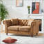 Ensemble de canapés en tissu Chesterfield ‌tech à 3 places et 2 places, canapé à accoudoirs roulés en tissu High-Tech, canapé Mid-Century rembourré, canapé 3 + 2 places pour salon, bureau, appartement, brun-1254148576