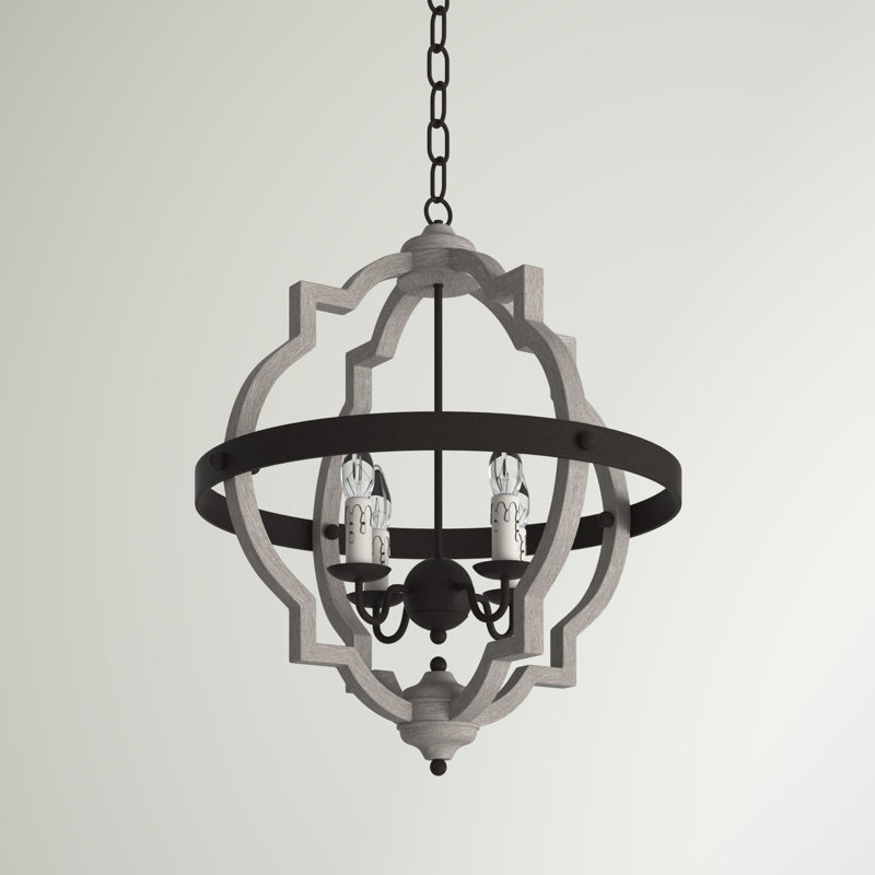 Ambania 4 - Light Dimmable Geometric Chandelier