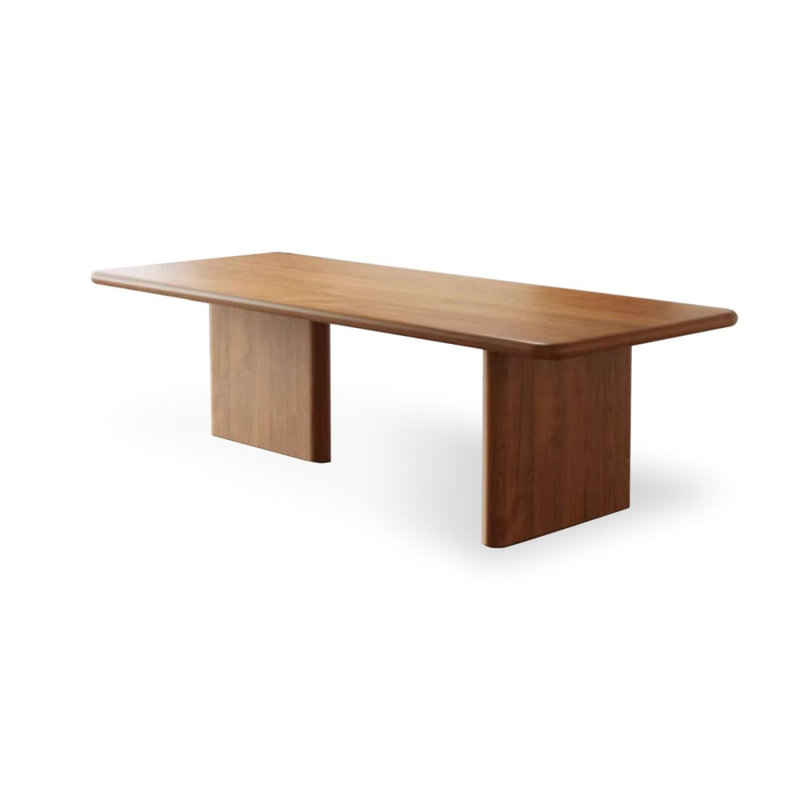 Table de salle à manger rectangulaire en bois massif brun noisette, H 29,53 po x L 70,87 po x l 31,5 po