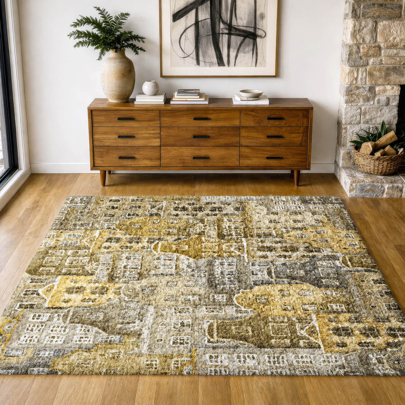 Tapis fantaisie de qualité supérieure lavable à la machine Dream ADS600, Brown, 5' x 7'6"