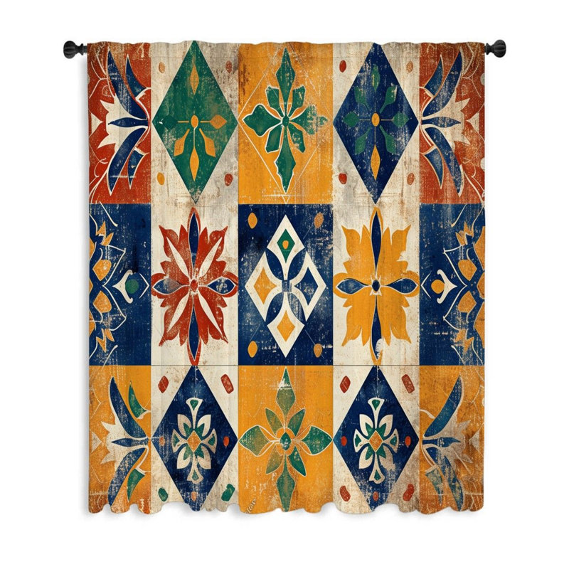 Ceramic Sheer Curtain Single Panel, 53" W x 87" L
