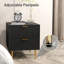 Table de chevet, table de chevet, table de bout avec 2 tiroirs-2102229506