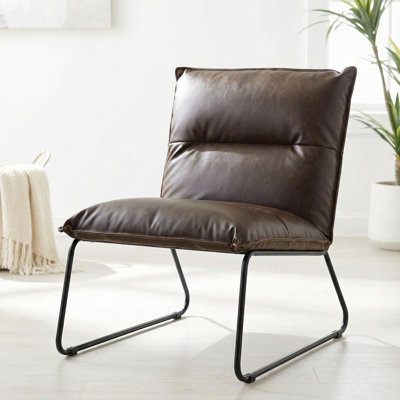Laverock Faux Leather Slipper Chair
