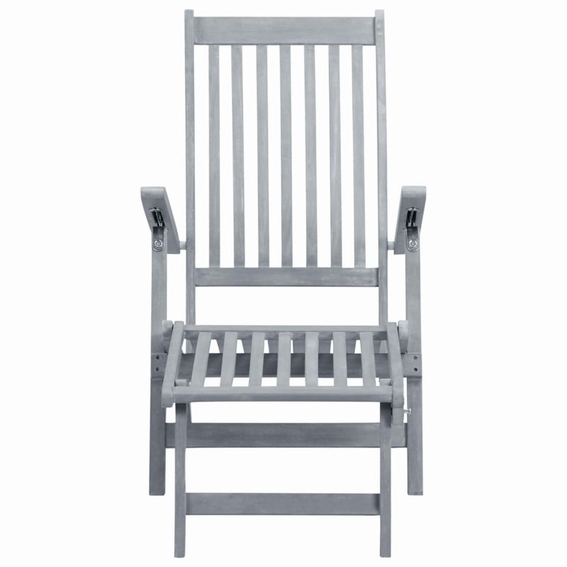 Abello 167cm Long Reclining Acacia Single Chaise
