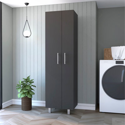 Armoire garde-robe à balconnet, cinq tablettes