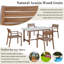 Ensemble de salle à manger d'extérieur en bois d'acacia massif 5 pièces, table rectangulaire 59 "avec trou pour parasol et 4 chaises ergonomiques-844763016