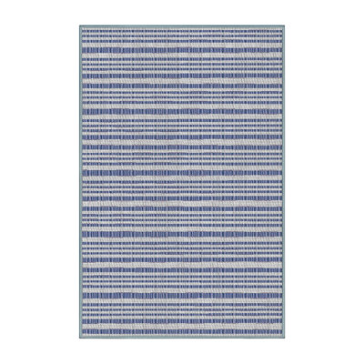 Tapis décoratif à rayures bleu/blanc penhook