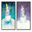 Bonhomme de neige de Noël jouant de la guitare - ensemble de 2 impressions sur toile-2070880189-2070880161