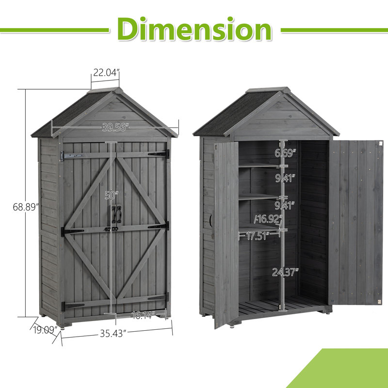 Armoire de rangement extérieure, Gris