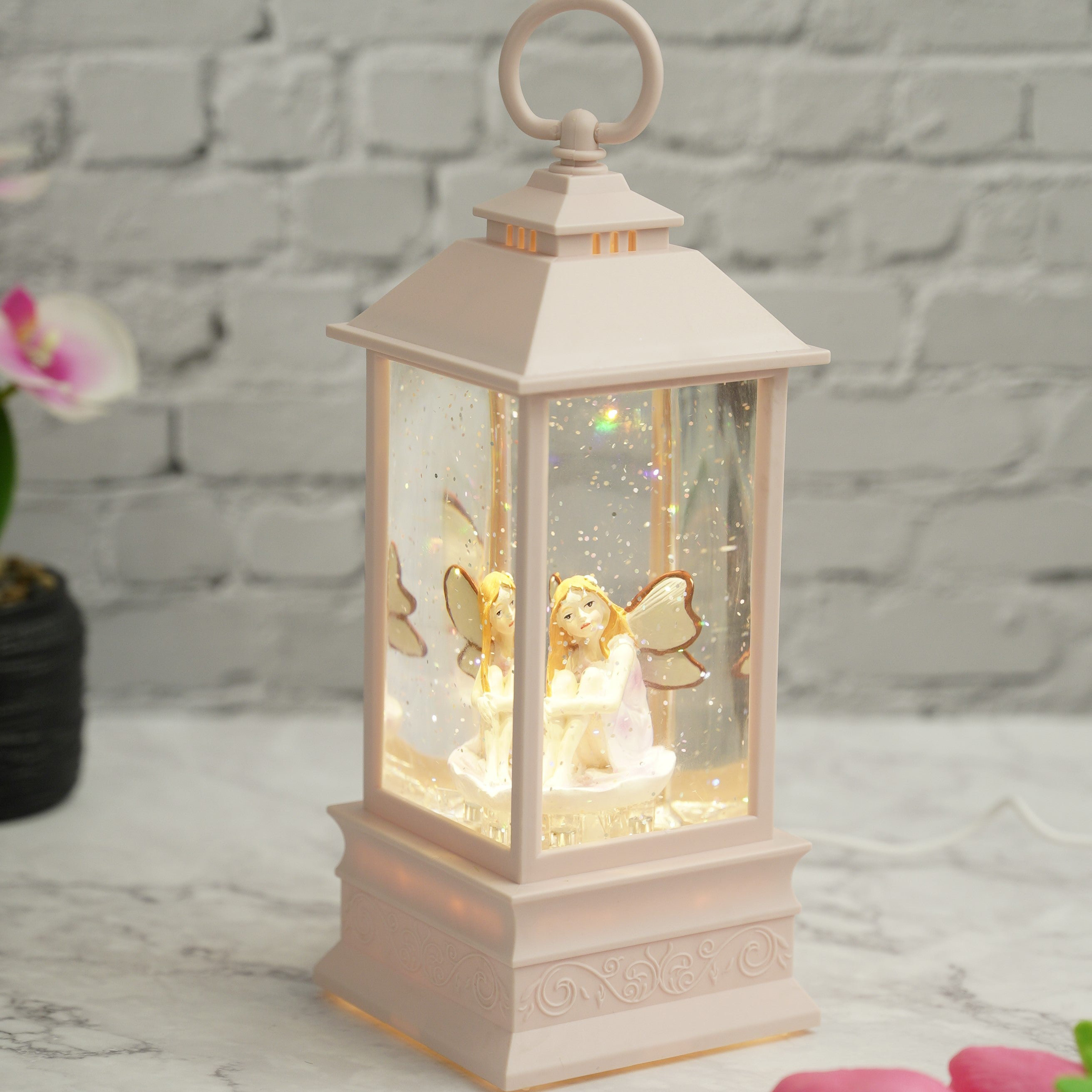 Floral Lace Battery Lantern, Oval - Terrain