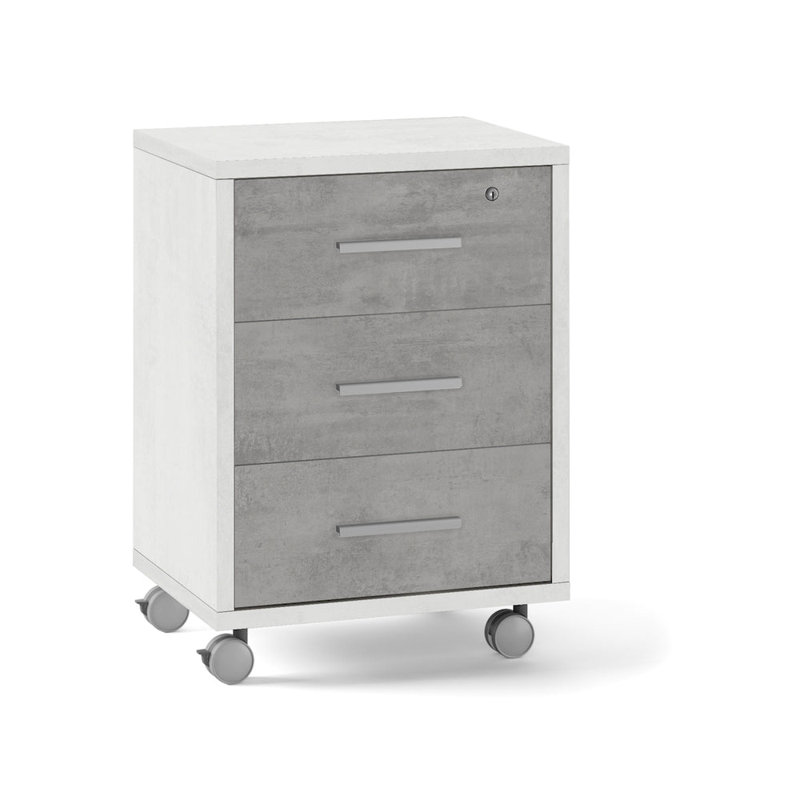 Elies 3 Drawer 51cm W Chest, Oxide White - Beton