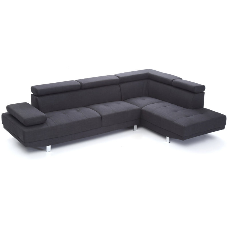 Canapé modulaire Modern River, Noir, Noir