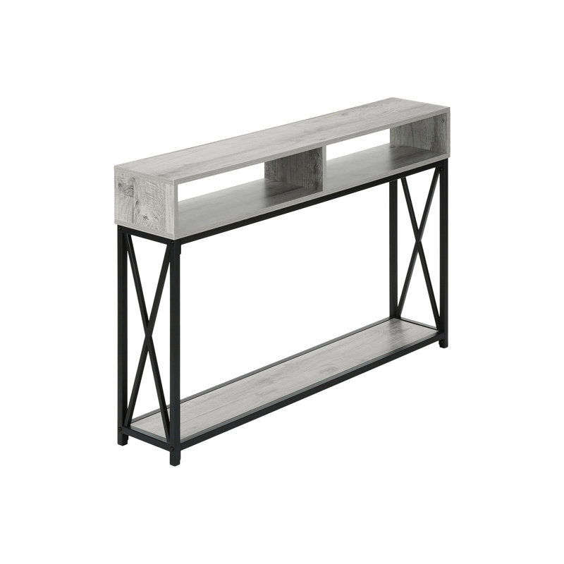 Grey Laminate Table - Contemporary For Living Room Entryway & With Shelf